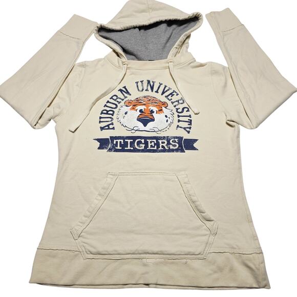 Auburn Tigers Women's New Agenda By Perrin Size Medium Hoodie Sweatshirt Biege - Picture 1 of 6